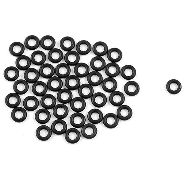Othmro 50pcs Nitrile Rubber O-Rings 1.5mm Wire Dia 10mm OD for Oil Air Sealing Professional Plumbing Car Repair Black