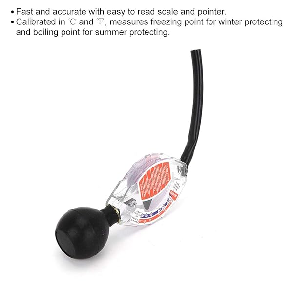 Dweekiy High Accuracy Coolant Tester Antifreeze Dial Type Liquid Densitometer for Car Battery 6V 12V 24V - View 2 of 8