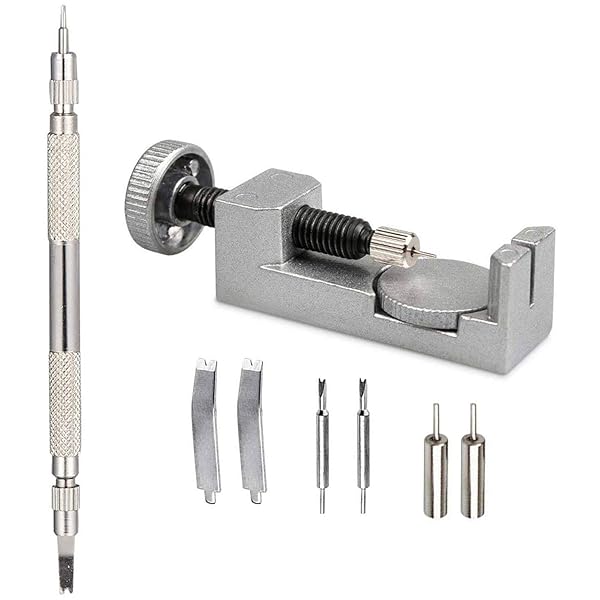 JacobsParts Watch Repair Tool Kit with Spring Bar Tool for Adjusting and Replacing Watch Bands Includes 6 Tips and 4 Extra Pins