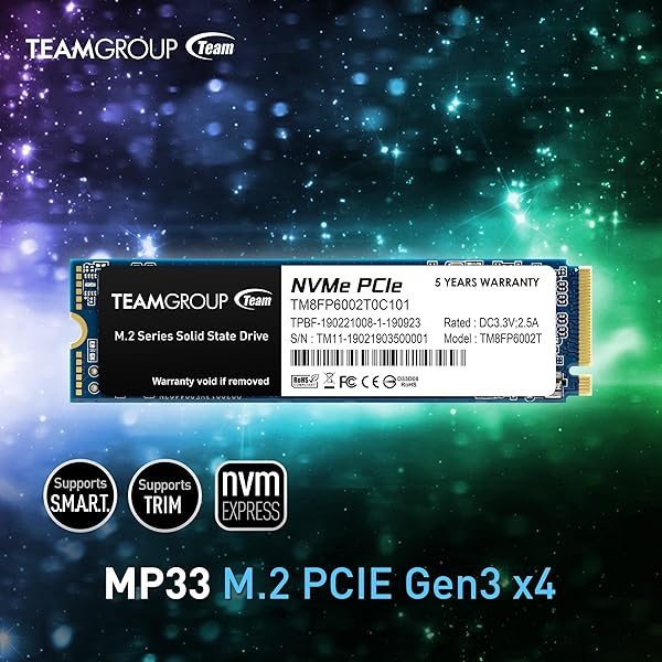TEAMGROUP TEAMGROUP MP33 512GB SLC Cache 3DNAND TLC NVMe PCIe Gen3x4 M.2 2280 Internal SSD R/W up to 1700/1400 MB/s Compatible w/ Laptop&amp;Desktop TM8FP6512G0C101 - View 4 of 6
