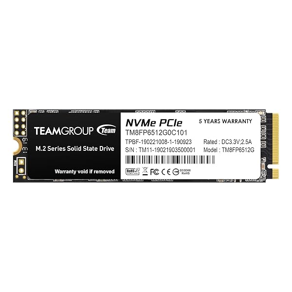 TEAMGROUP MP33 512GB SLC Cache 3DNAND TLC NVMe PCIe Gen3x4 M.2 2280 Internal SSD R/W up to 1700/1400 MB/s Compatible w/ Laptop&amp;Desktop TM8FP6512G0C101