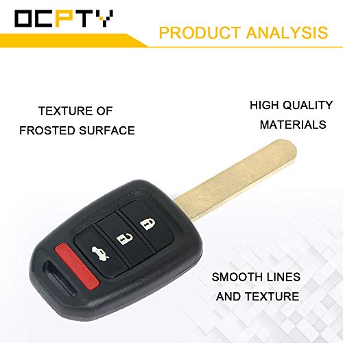 OCPTY OCPTY Keyless Entry Remote Control Key Fob Replacement for Honda Accord Civic 2013-2015 MLBHLIK6-1T 2X Uncut - View 3 of 7