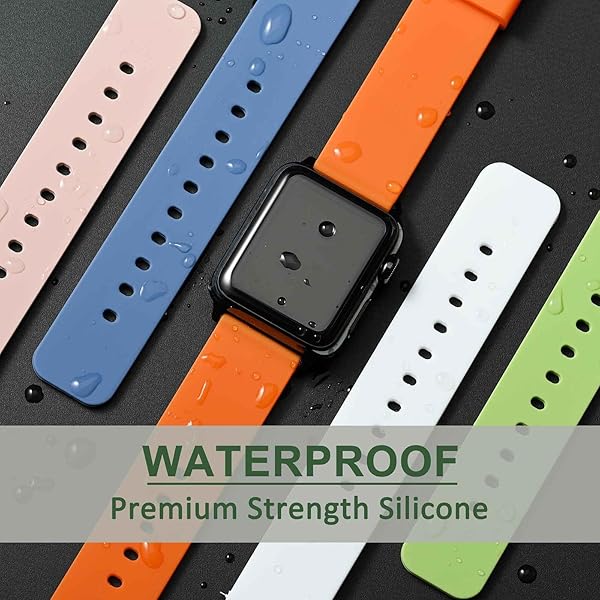 WOCCI WOCCI 18mm Silicone Watch Band Quick Release Rubber Replacement Strap with Black Stainless Steel Buckle in White - View 6 of 9