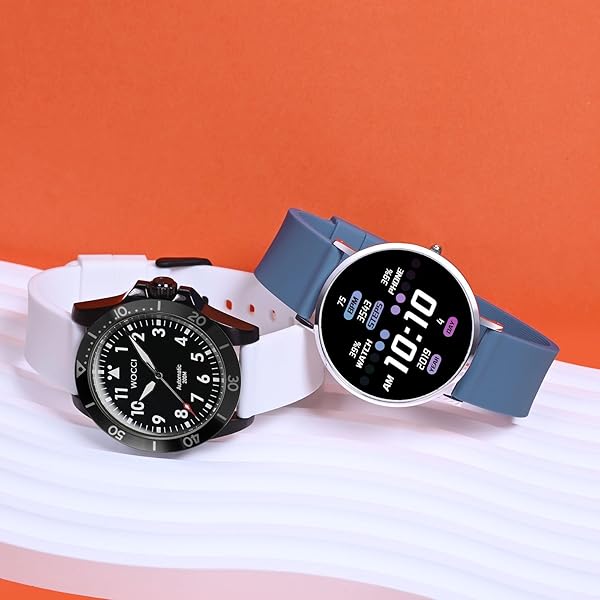 WOCCI WOCCI 18mm Silicone Watch Band Quick Release Rubber Replacement Strap with Black Stainless Steel Buckle in White - View 7 of 9