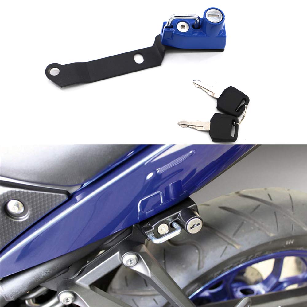 Motorcycle Helmet Lock Anti Theft Security Lock for YZF R25 YZF R3 MT 25 MT 03 Blue