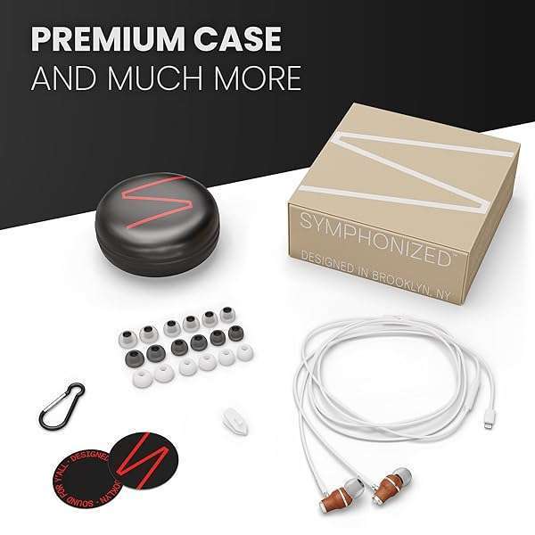 Symphonized Symphonized Premium Wooden iPhone Earphones Wired (Apple MFI Certified), Deep Bass Sound, 3D Sound, Microphone Volume Control, 90% Noise Cancelling with Lightning. Earphones for iPhone SE to 14 - View 6 of 7