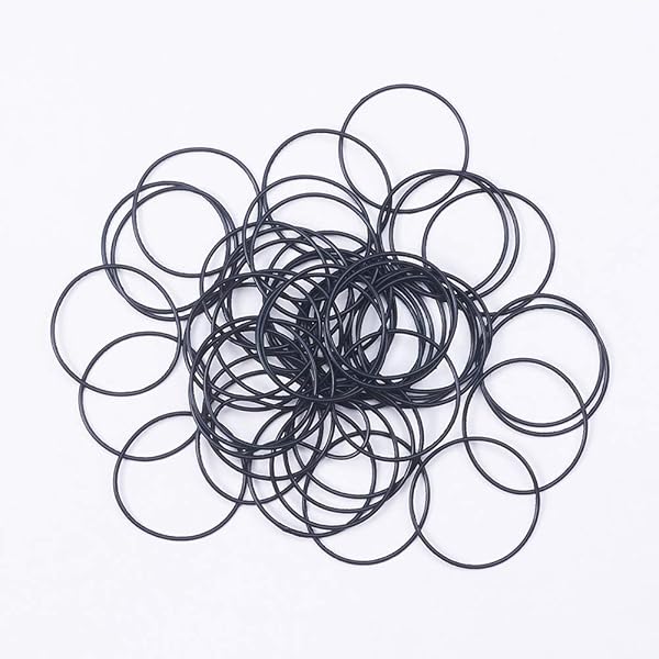 Othmro 50pcs Nitrile Rubber O-Rings 1mm Wire Dia 28mm OD Metric Washers for Oil Air Sealing Professional Plumbing Car Repair Black