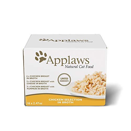 Applaws Applaws Natural Wet Cat Food Variety Pack: Limited Ingredient Chicken in Broth (16 x 2.47oz Cans)