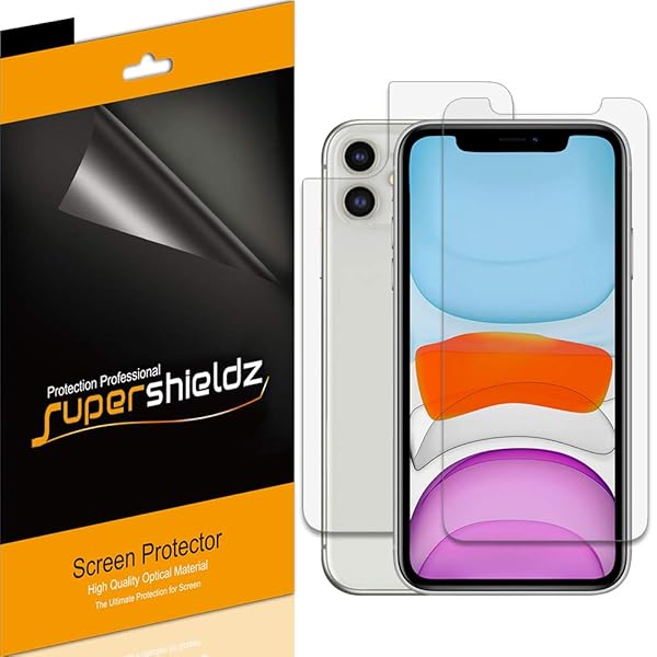 Supershieldz Screen Protector for Apple iPhone 11 Front and Back High Definition Clear Shield Pack of 3 Front and 3 Back