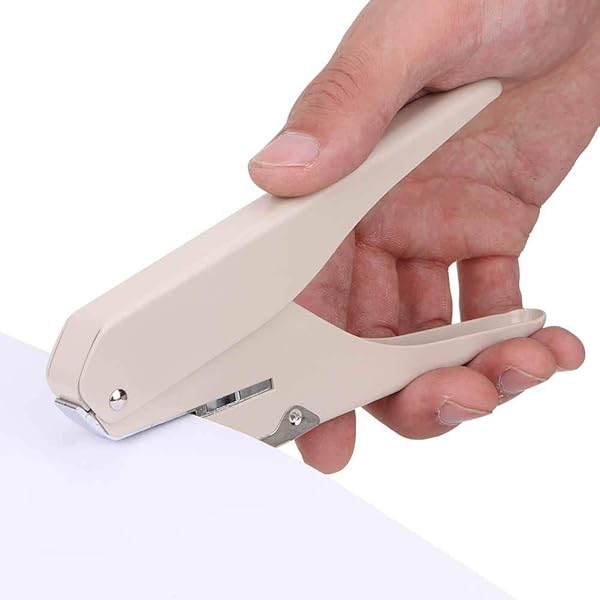 Hztyyier Mushroom Hole Puncher Handled One Hole Puncher for Loose Leaf Pages Notebook Office School Supplies Beige - View 3 of 7
