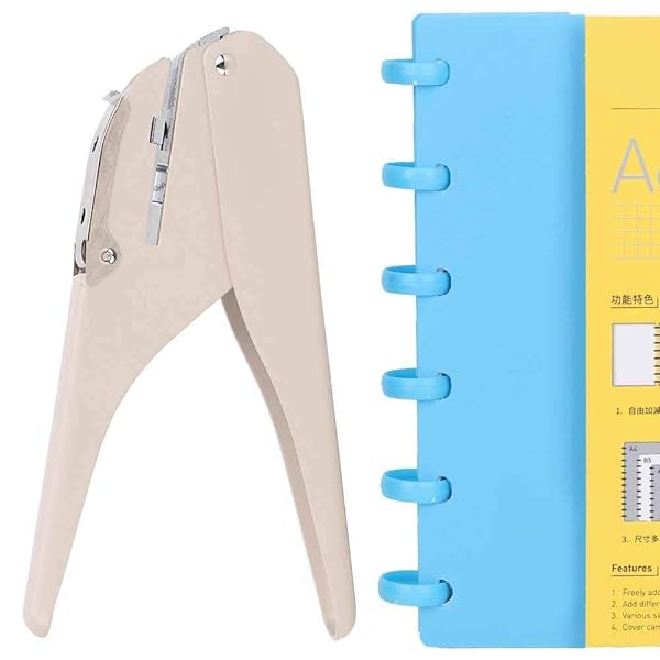 Hztyyier Mushroom Hole Puncher Handled One Hole Puncher for Loose Leaf Pages Notebook Office School Supplies Beige - View 7 of 7