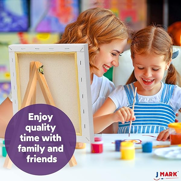 J MARK J MARK Painting Kit: Complete Acrylic Paint Set with Canvases, Brushes & Palette for Artists - View 6 of 10