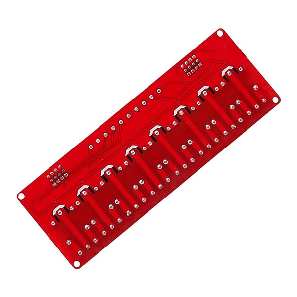 VOGURTIME VOGURTIME 8 Channel 5V Relay Module with Optocoupler Isolation for High Low Level Trigger Red Board - View 6 of 7
