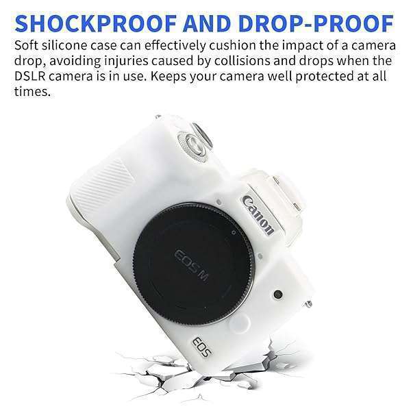 Easy Hood Easy Hood Camera Case for Canon EOS M50/M50 Mark II - Soft Silicone Protective Cover (White) - View 6 of 9
