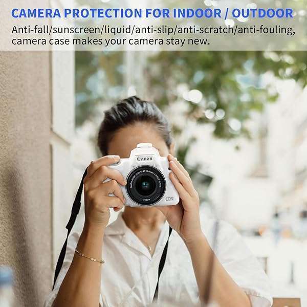 Easy Hood Easy Hood Camera Case for Canon EOS M50/M50 Mark II - Soft Silicone Protective Cover (White) - View 7 of 9