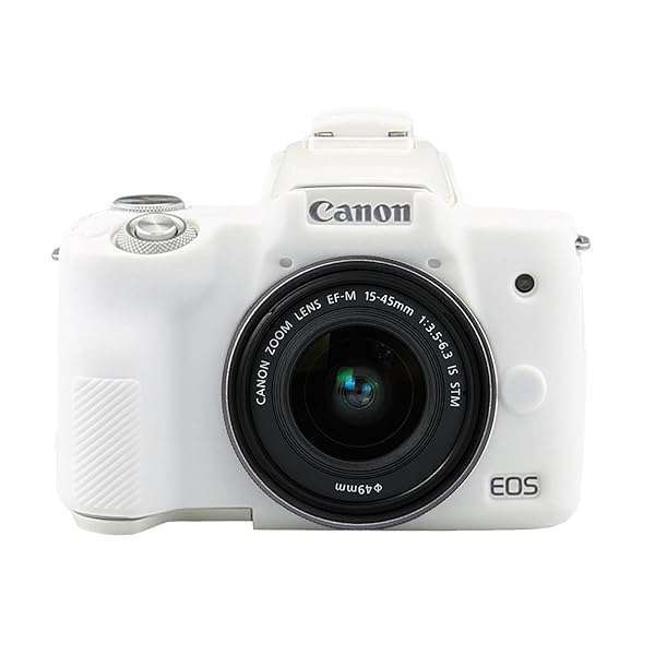 Easy Hood Easy Hood Camera Case for Canon EOS M50/M50 Mark II - Soft Silicone Protective Cover (White) - View 3 of 9