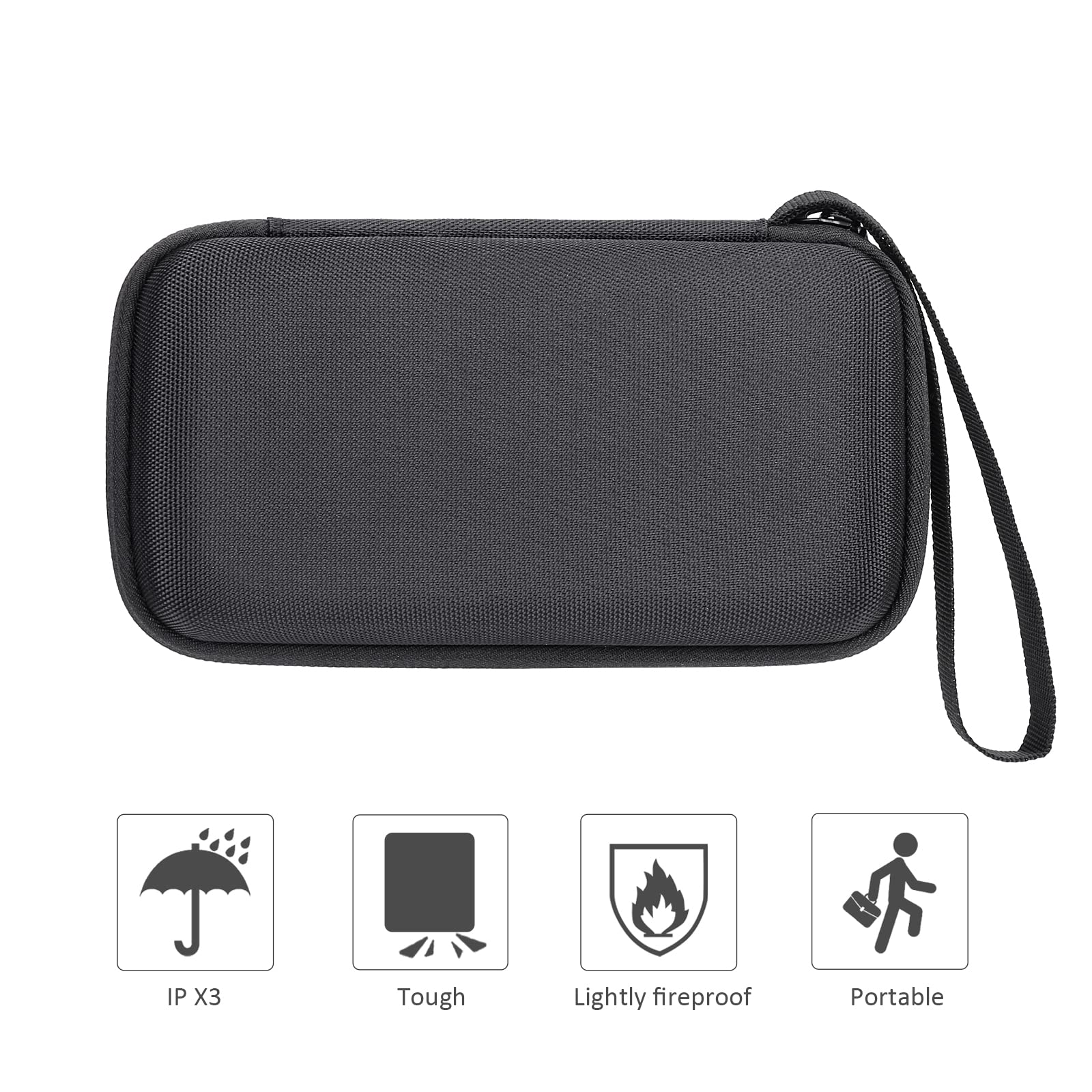 co2CREA co2CREA Hard Travel Case for 3 Bluetooth Portable Speaker Black Durable Protection - View 5 of 6