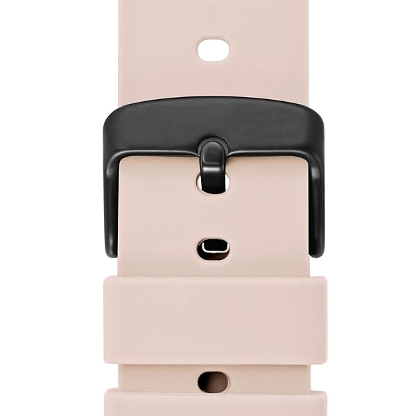 WOCCI WOCCI 24mm Light Pink Silicone Watch Band Quick Release Rubber Strap with Black Stainless Steel Buckle - View 9 of 9