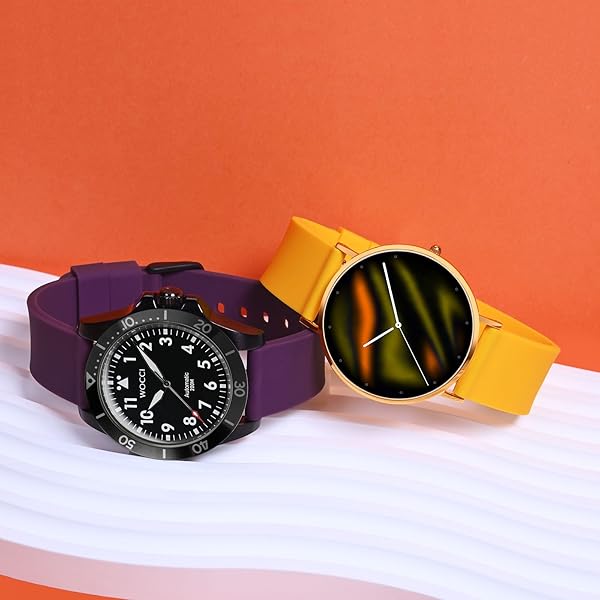 WOCCI WOCCI 18mm Silicone Watch Band Quick Release Rubber Strap with Black Stainless Steel Buckle in Purple - View 7 of 9