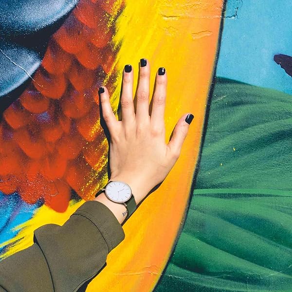 WOCCI WOCCI 22mm Silicone Watch Band Quick Release Rubber Replacement Strap Military Green with Black Stainless Steel Buckle - View 2 of 9