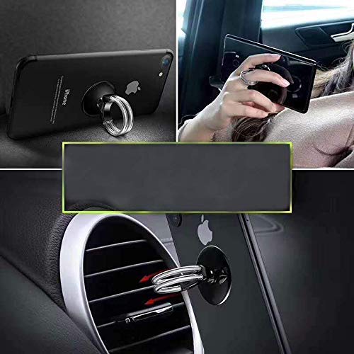 Tvoip Tvoip 2Pcs Cell Phone Ring Holder 3 in 1 Universal Stand Car Holder Finger Grip Tablet Stand Car Vent Mount Gold - View 5 of 6
