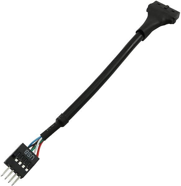 Longdex 2PCS USB 3.0 to USB 2.0 Adapter Cable - 20 Pin Female to 9-Pin Male for Motherboard