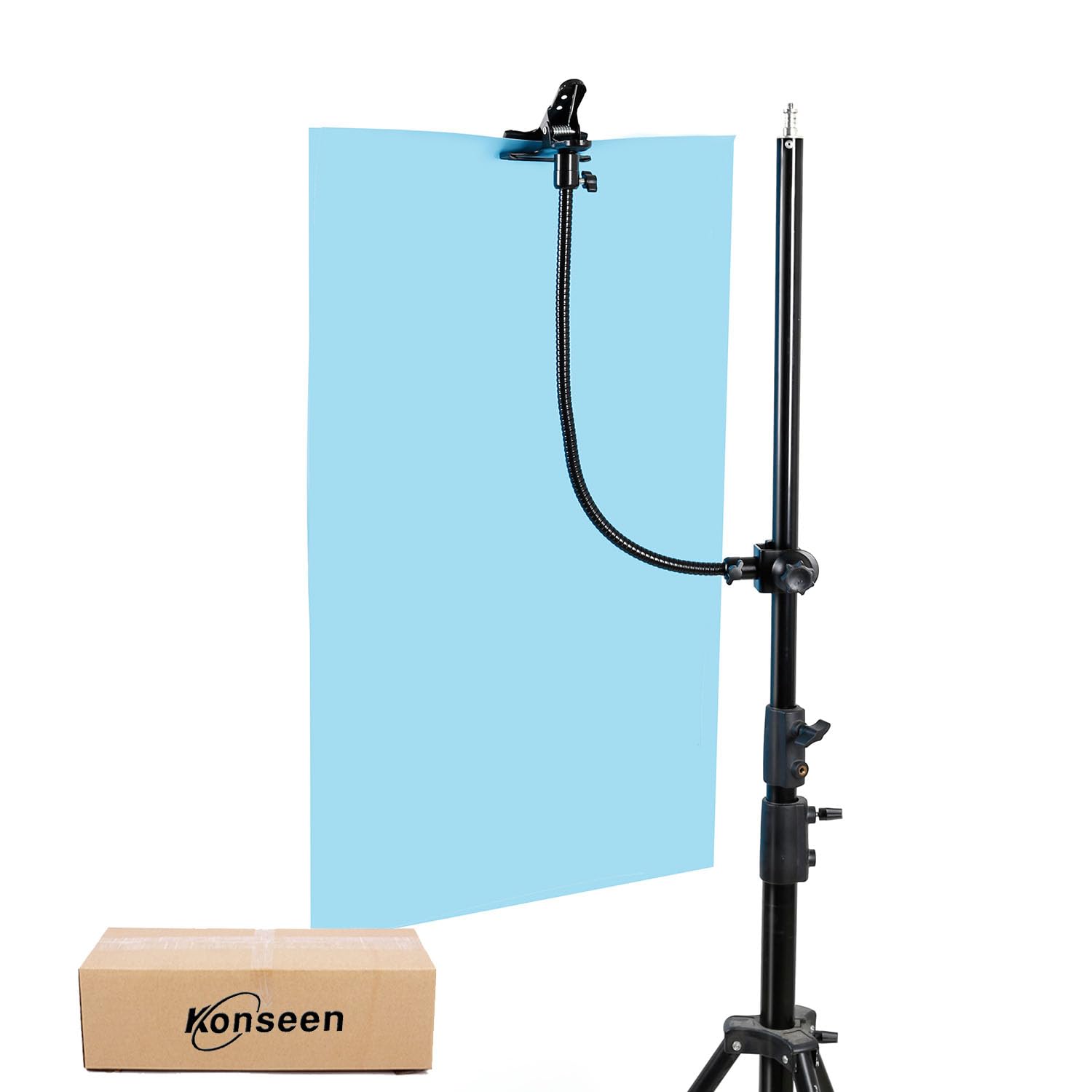 Konseen Konseen Photo Studio Light Stand Background Holder with Heavy Duty Clamp Clip and Flexible Gooseneck for Camera Mounting Accessories - View 7 of 7