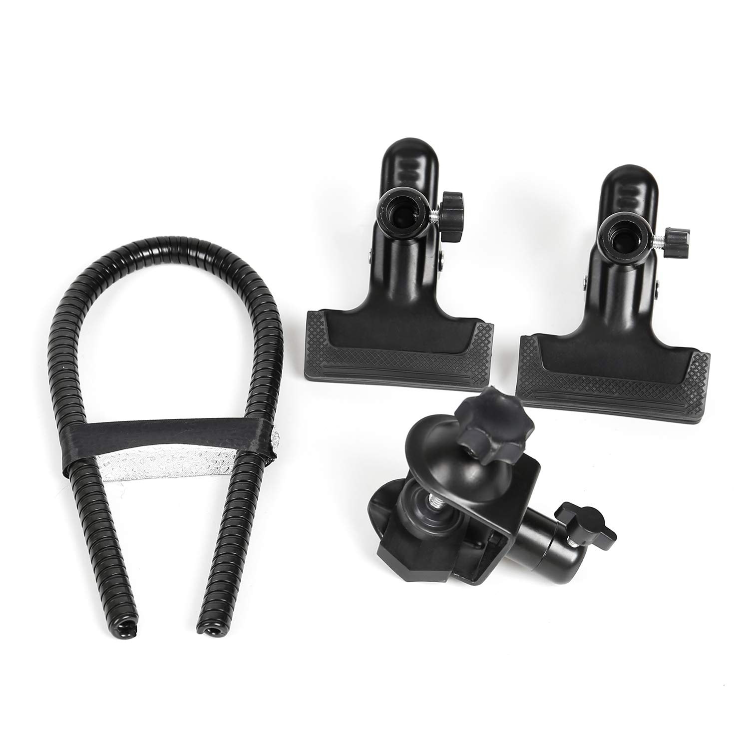 Konseen Konseen Photo Studio Light Stand Background Holder with Heavy Duty Clamp Clip and Flexible Gooseneck for Camera Mounting Accessories