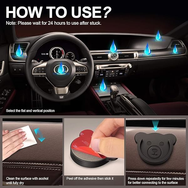 TOPGO TOPGO Cute Bear Style Socket Car Mount Phone Holder Silicone Grip Stand 3 Pack for Dashboard Home Office Kitchen Desk Wall Black - View 8 of 8