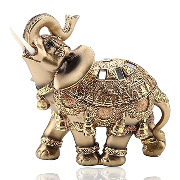 Hakeeta Thai Elephant Statue: Perfect Gift for Home & Shop Decor | Feng Shui Good Luck Decoration in 3 Sizes