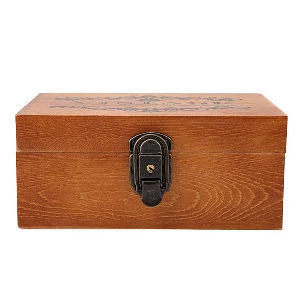 Vintage Wooden Treasure Boxes with Lock & Key | Stylish Jewelry Storage & Home Decor