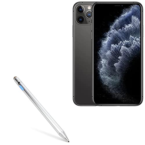 BoxWave BoxWave Stylus Pen for Apple iPhone 11 Pro Max AccuPoint Active Stylus with Ultra Fine Tip in Metallic Silver - View 2 of 11