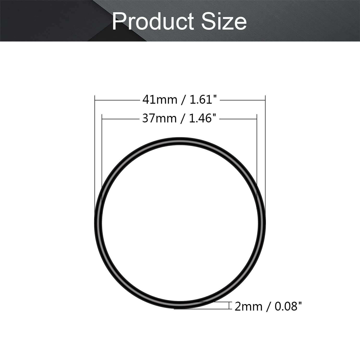 Othmro Othmro 10pcs Nitrile Rubber O-Rings 2mm Wire Dia 41mm OD for Oil Air Sealing Professional Plumbing Car Repair Black - View 2 of 9