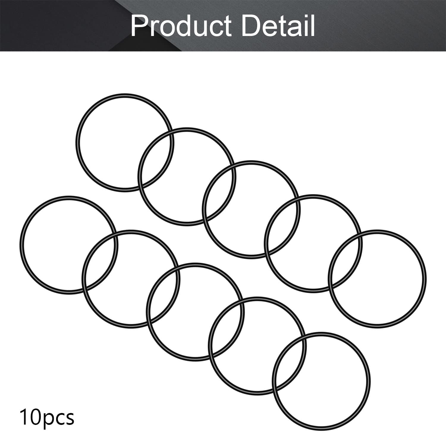 Othmro Othmro 10pcs Nitrile Rubber O-Rings 2mm Wire Dia 41mm OD for Oil Air Sealing Professional Plumbing Car Repair Black - View 3 of 9