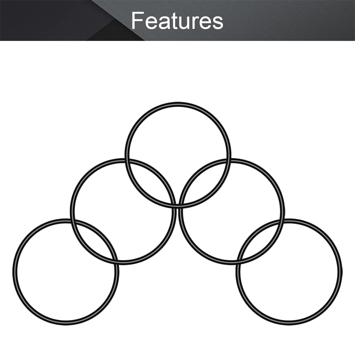 Othmro Othmro 10pcs Nitrile Rubber O-Rings 2mm Wire Dia 41mm OD for Oil Air Sealing Professional Plumbing Car Repair Black - View 4 of 9