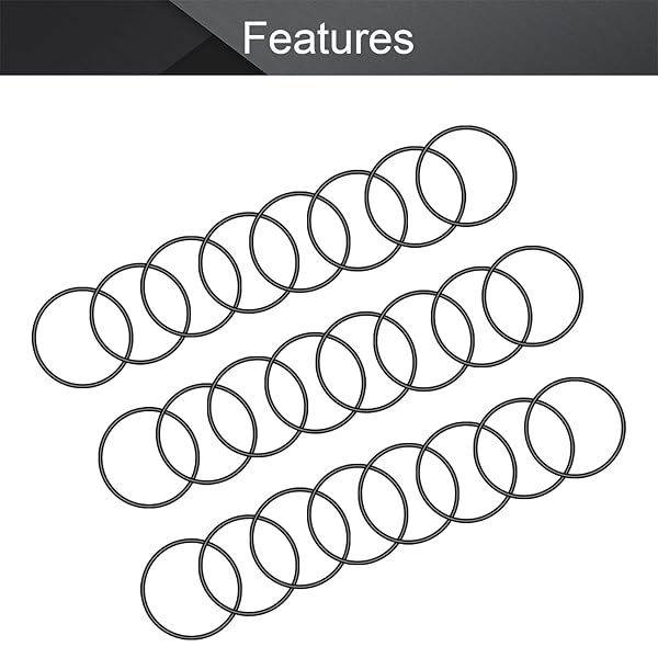 Othmro Othmro 50pcs Nitrile Rubber O-Rings 1mm Wire Dia 18mm OD for Oil Air Sealing Professional Plumbing Car Repair Black - View 2 of 9