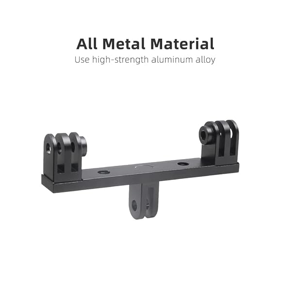 SUREWO SUREWO Aluminum Dual Twin Mount Adapter for GoPro Hero 8 7 6 5 Black APEMAN AKASO DJI Osmo Action and More - View 2 of 6