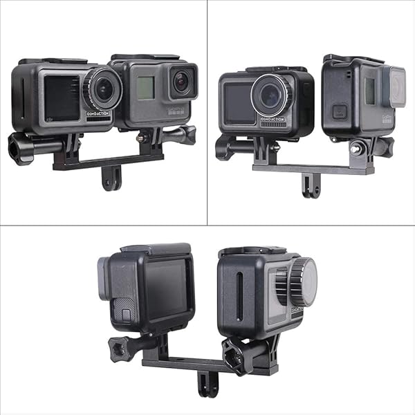 SUREWO SUREWO Aluminum Dual Twin Mount Adapter for GoPro Hero 8 7 6 5 Black APEMAN AKASO DJI Osmo Action and More - View 4 of 6