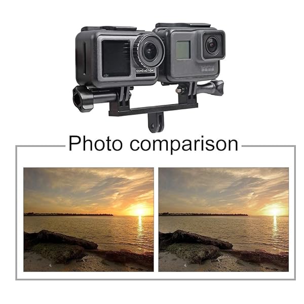 SUREWO SUREWO Aluminum Dual Twin Mount Adapter for GoPro Hero 8 7 6 5 Black APEMAN AKASO DJI Osmo Action and More - View 5 of 6