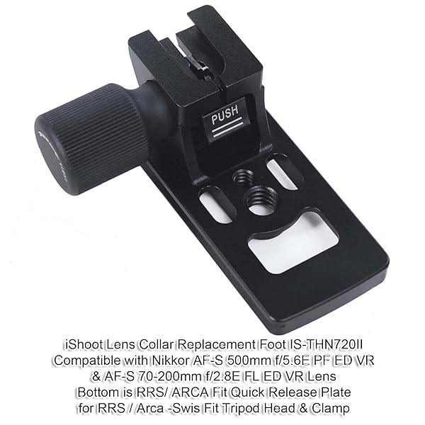 iShoot iShoot Replacement Lens Foot for Nikon Nikkor AF-S 70-200mm f2.8E FL ED VR and AF-S 500mm f5.6E PF ED VR Quick Release Plate - View 4 of 11
