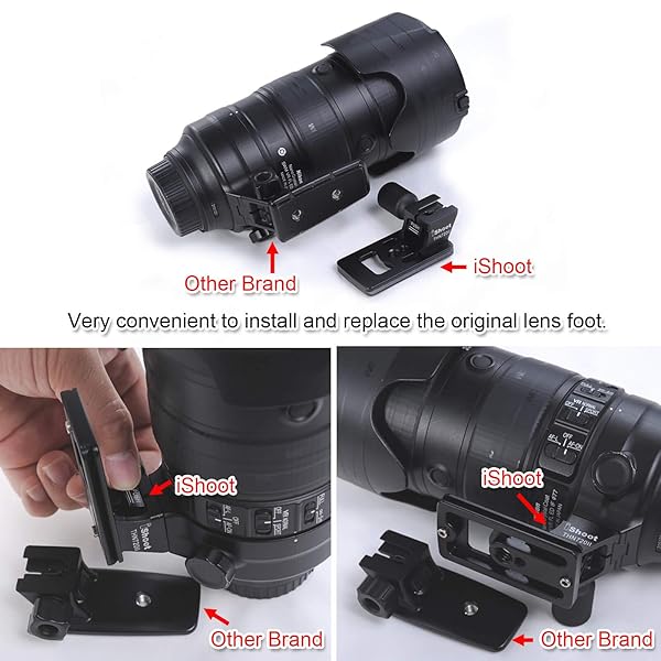 iShoot iShoot Replacement Lens Foot for Nikon Nikkor AF-S 70-200mm f2.8E FL ED VR and AF-S 500mm f5.6E PF ED VR Quick Release Plate - View 6 of 11
