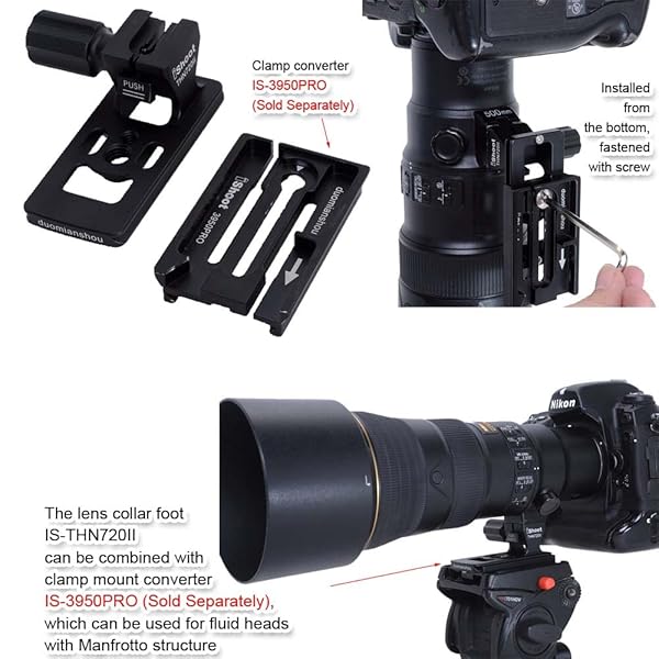 iShoot iShoot Replacement Lens Foot for Nikon Nikkor AF-S 70-200mm f2.8E FL ED VR and AF-S 500mm f5.6E PF ED VR Quick Release Plate - View 11 of 11