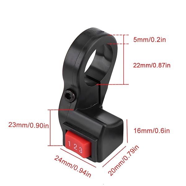 Gorgeri Buy Gorgeri 22mm Handlebar Switch Shift - 3 Speed Module for Motorcycle & E-Bike - View 6 of 10