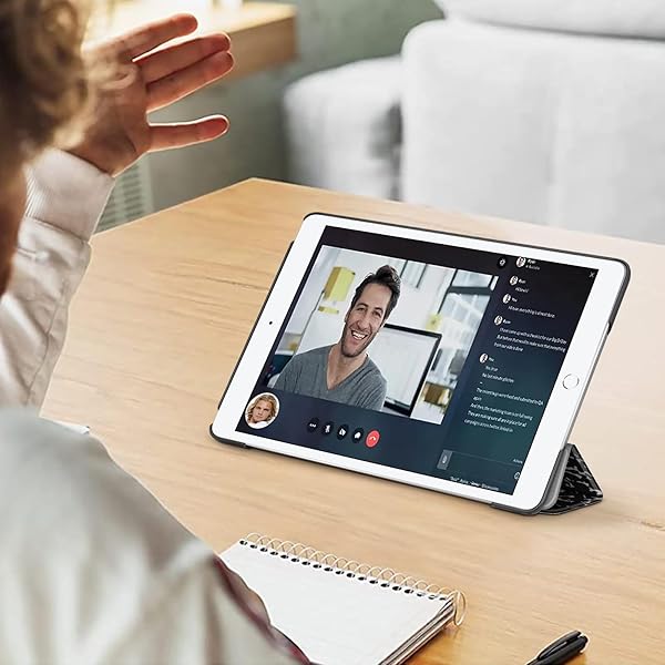 FINTIE Fintie Lightweight Slim Case for iPad 7th Generation 10.2 Inch 2019 with Auto Wake Sleep Feature and Hard Back Cover in Composition Book Black - View 8 of 8