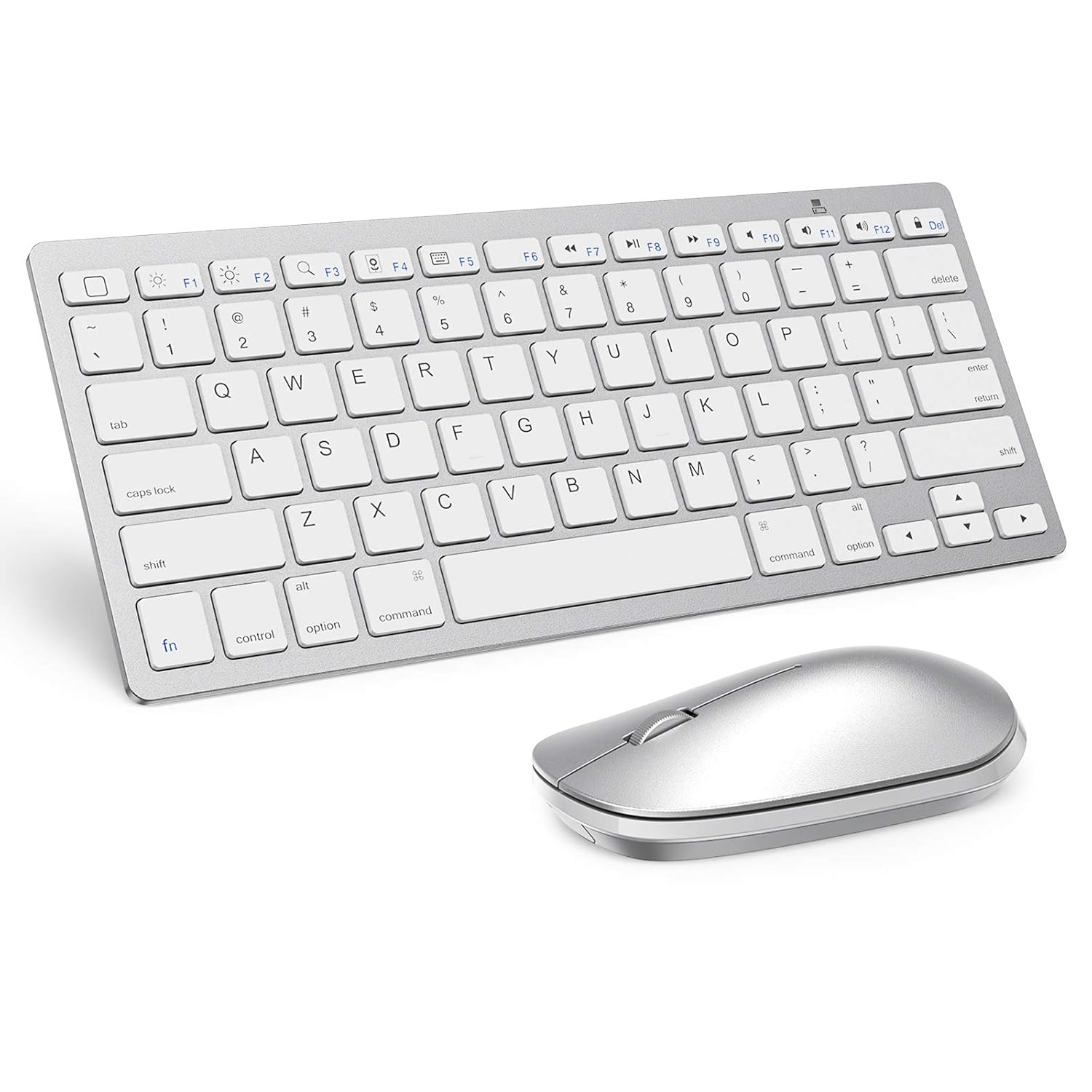SPARIN SPARIN Wireless Keyboard & Mouse Combo for iPad Pro M4, Air M2, 10th-8th Gen - Silver White