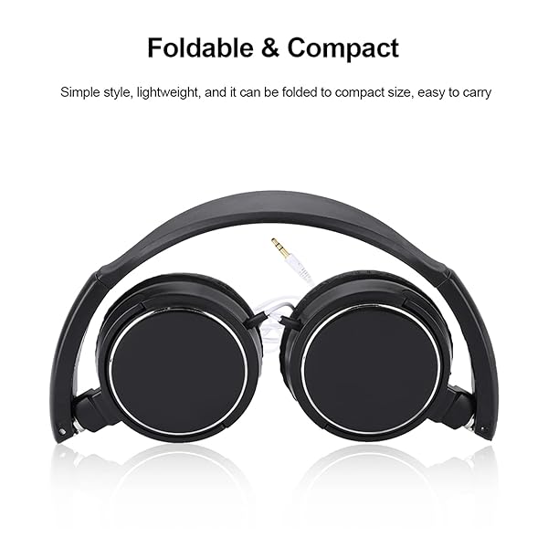 Bewinner Bewinner Over-Ear Headphones Foldable Compact Wired Headset Lightweight Stereo HiFi Music Headphone with TF Card Support - View 6 of 11