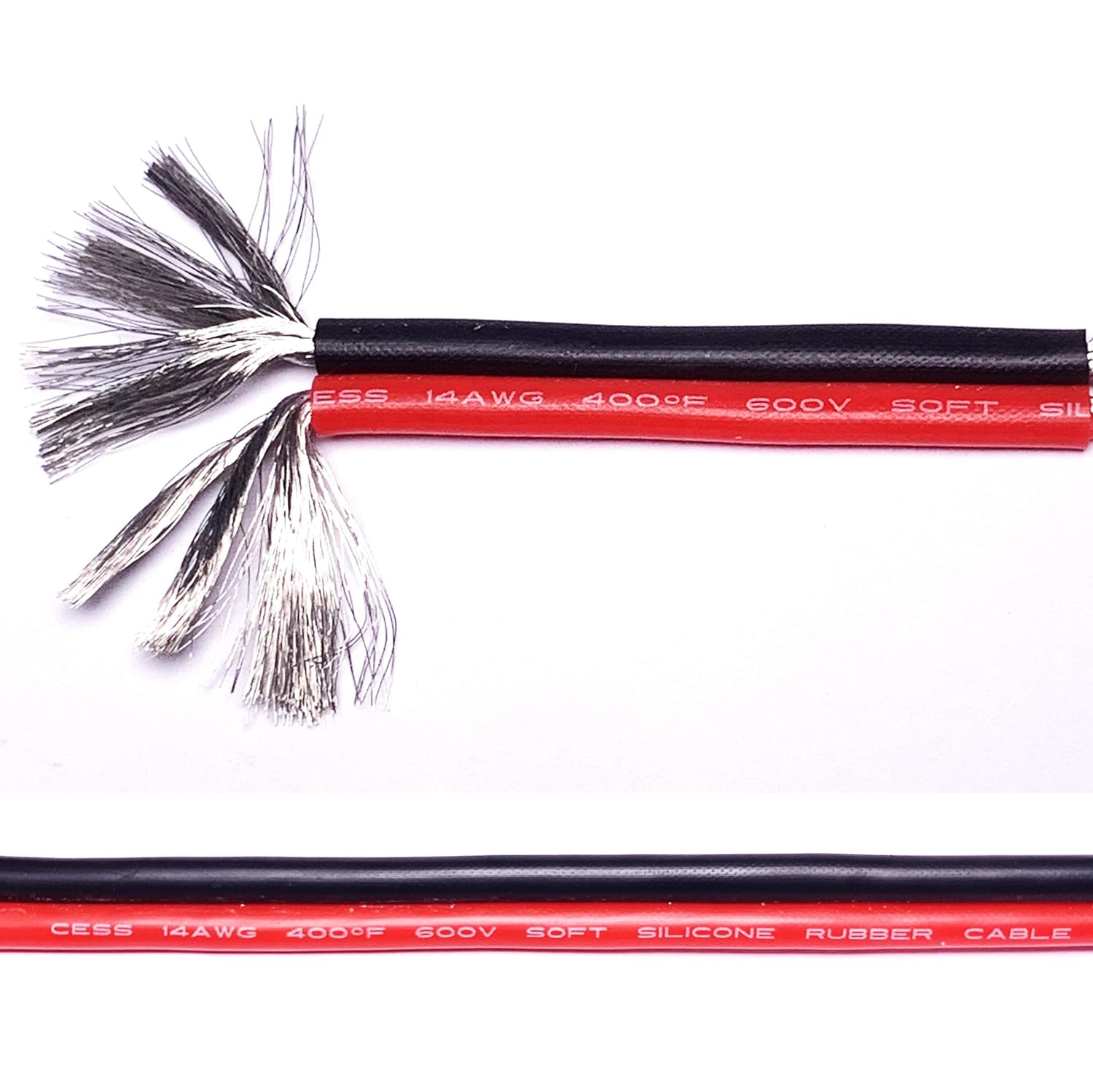 CNCESS CESS-024-6f Speaker Cable: 6ft RCA to 4mm Banana Plug, Pure Copper, Gold-Plated, 14AWG Soft Silicone Rubber - View 5 of 9