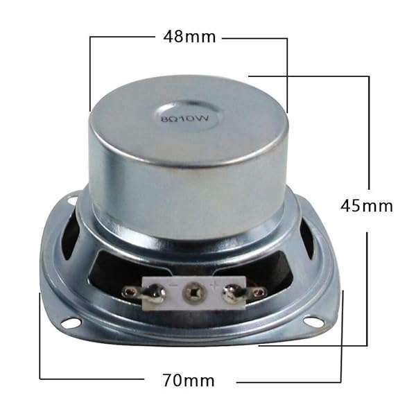 HZPOWEN "HZPOWEN 10W Mini 3" HiFi Full Range Speaker - 8 Ohm, 90dB Sensitivity for DIY Boom Box & Home Stereo" - View 5 of 7