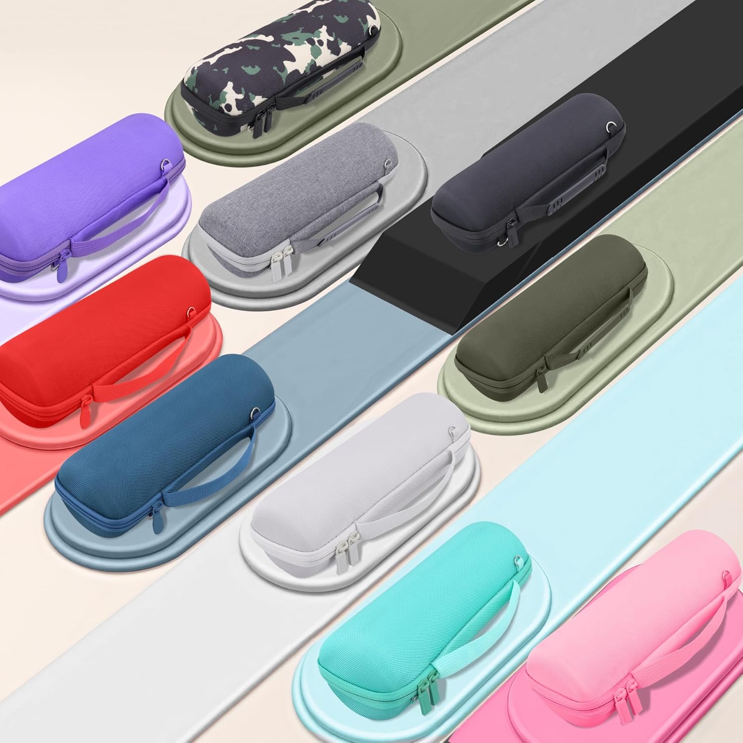 co2CREA co2CREA Hard Travel Case for JBL Flip 7 6 5 Waterproof Portable Bluetooth Speaker Green - View 3 of 9