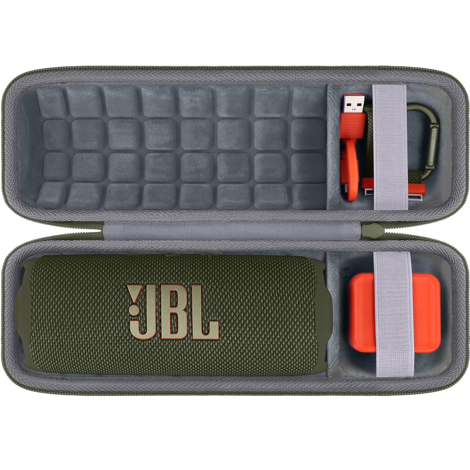 co2CREA co2CREA Hard Travel Case for JBL Flip 7 6 5 Waterproof Portable Bluetooth Speaker Green - View 7 of 9